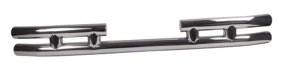 Jeep Wrangler Bumper - Rear - Rugged Ridge - 3-In Dbl Tube - Stainless Steel - `87-`06